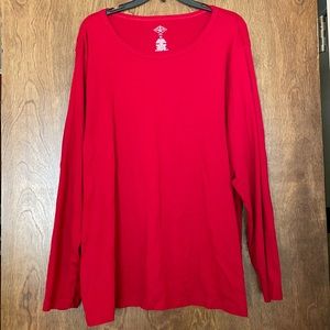 St John’s Bay long sleeve tee, 3X. Red